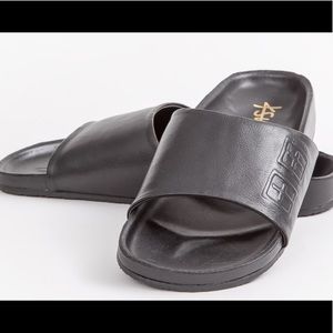 Ksubi leather slides NWOT